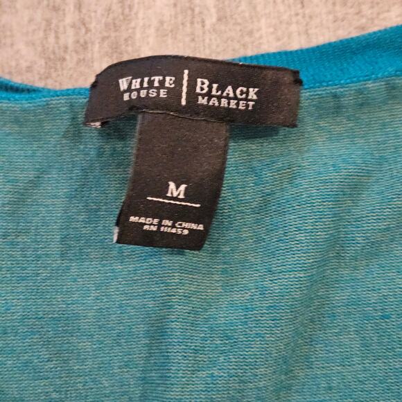 White House Black Market Cardigans Size M Lot of 3 Black Teal Button Up Sweater - Picture 5 of 14